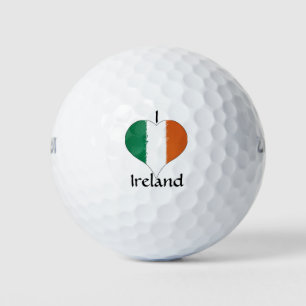 I Heart Ireland Irish Tricolor Flag Golfball