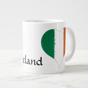 I Heart Ireland Irish Tricolor Flag Jumbo-Tasse