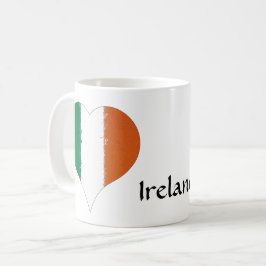 I Heart Ireland Irish Tricolor Flag Kaffeetasse