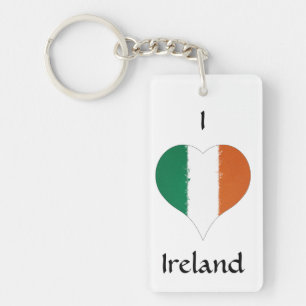 I Heart Ireland Irish Tricolor Flag Schlüsselanhänger