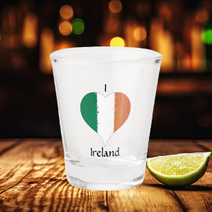 I Heart Ireland Irish Tricolor Flag Schnapsglas
