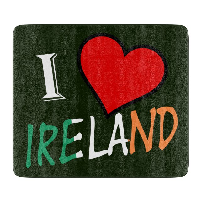 I Heart Ireland Overlay Cbt Schneidebrett (Vorderseite)