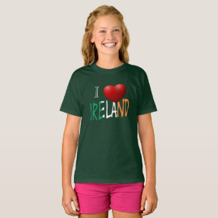 I Heart Ireland Overlay Girls T-Shirt