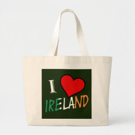 I Heart Ireland Overlay Jtcent Jumbo Stoffbeutel