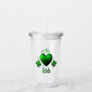 I Heart Irish Acryltrinkbecher