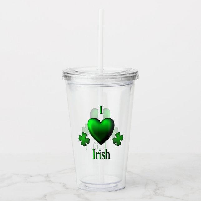 I Heart Irish Acryltrinkbecher (Vorderseite)