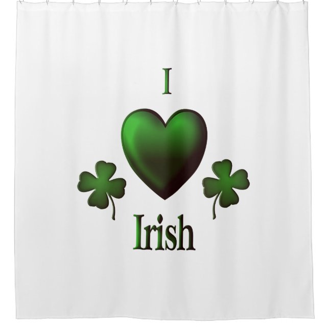 I Heart Irish Duschvorhang (Vorderseite)