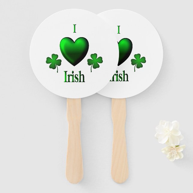 I Heart Irish Fächer (Vorne und Hinten)