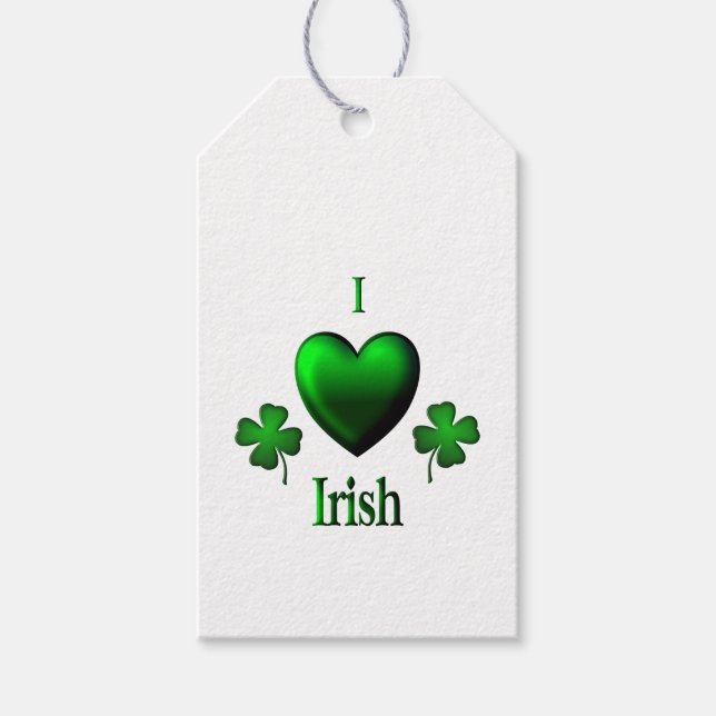 I Heart Irish Geschenkanhänger (Vorderseite)