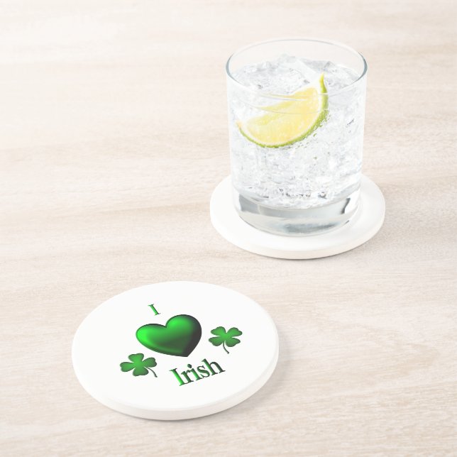 I Heart Irish Getränkeuntersetzer (Seite)