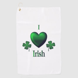 I Heart Irish Golfhandtuch