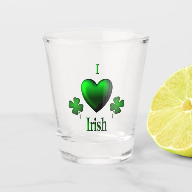 I Heart Irish Schnapsglas (Vorderseite)
