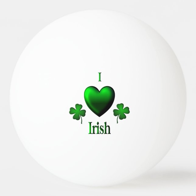 I Heart Irish Tischtennisball (Vorderseite)