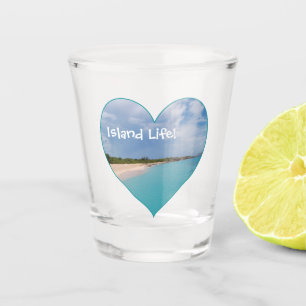 I Heart Island Life Shooting Glas