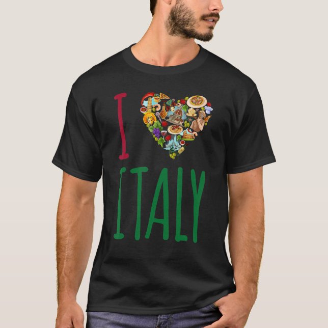 I Heart Italy Flag Heart Italia Italiano M T-Shirt (Vorderseite)