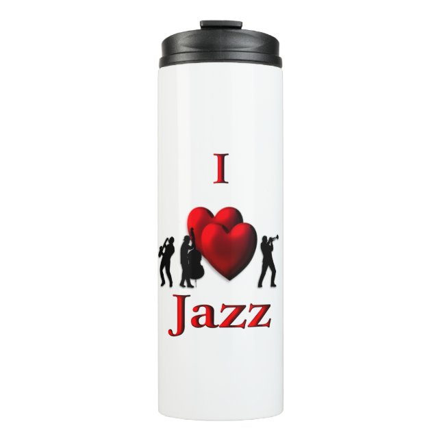 I Heart Jazz Thermosbecher (Vorderseite)