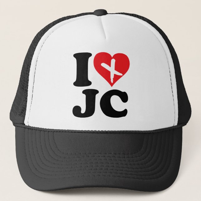 I Heart JC Truckerkappe (Vorderseite)
