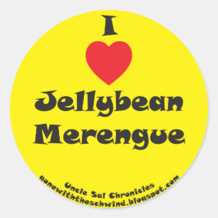 I Heart Jellybohne Merengue gelb Runder Aufkleber