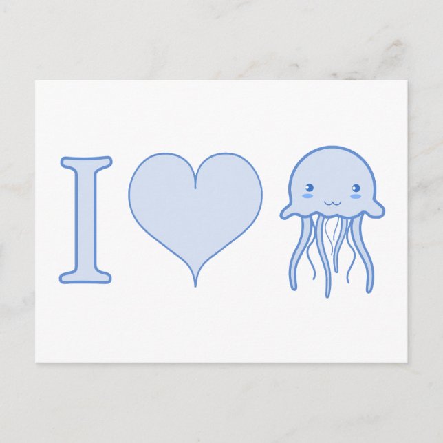 I Heart Jellyfish Postkarte (Vorderseite)