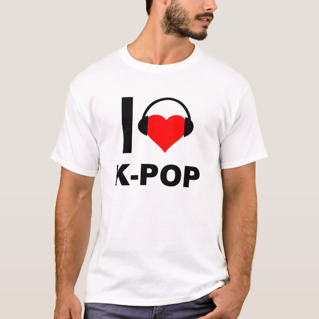 I Heart K-Pop Funny T - Shirt (Vorderseite)