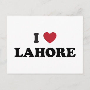 I Heart Lahore Pakistan Postkarte