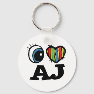 I Heart (Liebe) AJ Schlüsselanhänger