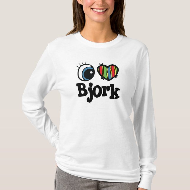 I Heart (Liebe) Bjork T-Shirt (Vorderseite)
