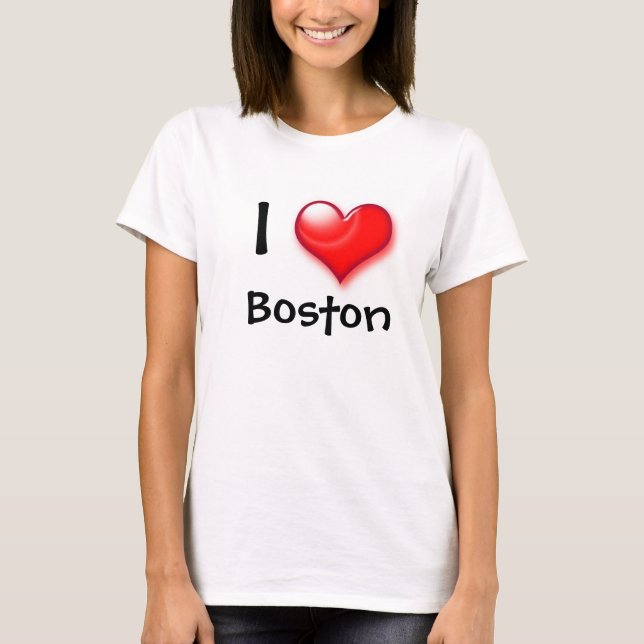 I Heart Liebe Boston T-Shirt (Vorderseite)