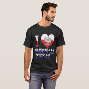 I Heart Liebe Brenham Texas T-Shirt