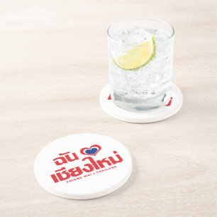 I Heart Liebe Chiang Mai Thailand Getränkeuntersetzer