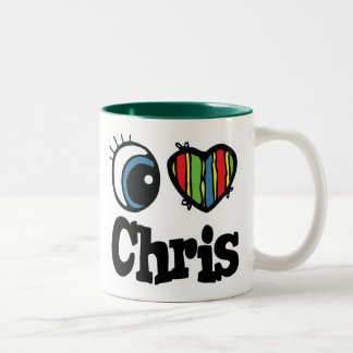 I Heart (Liebe) Chris Zweifarbige Tasse