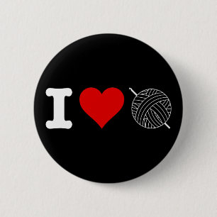 I Heart Liebe Crochet Button