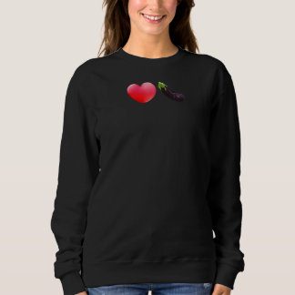 I Heart Liebe Dick Eggplant Raglan Sweatshirt