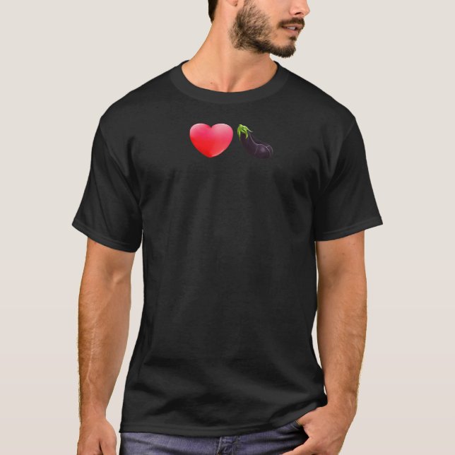 I Heart Liebe Dick Eggplant Raglan T-Shirt (Vorderseite)