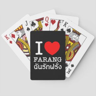I Heart (Liebe) Farang Spielkarten