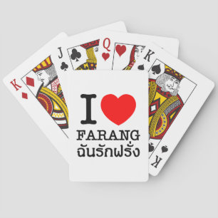 I Heart (Liebe) Farang Spielkarten