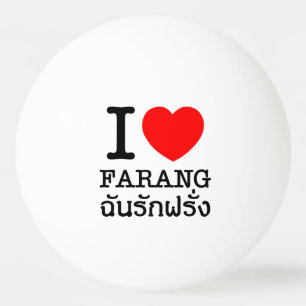 I Heart (Liebe) Farang Tischtennisball