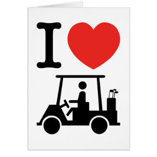I Heart (Liebe) Golf Cart Card