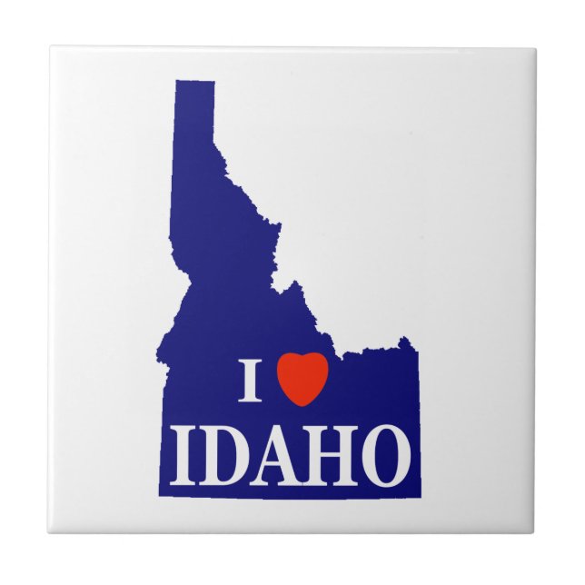 I Heart (Liebe) Idaho Fliese (Vorderseite)