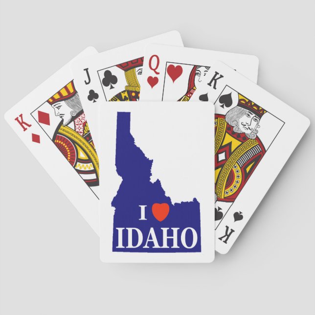 I Heart (Liebe) Idaho Spielkarten (Rückseite)