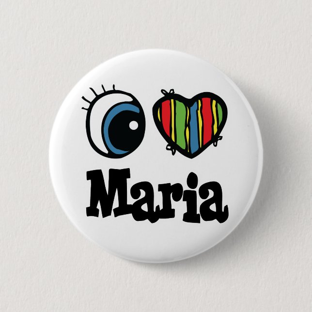 I Heart (Liebe) Maria Button (Vorderseite)