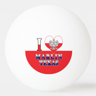 I Heart Liebe Marlin Texas Tischtennisball