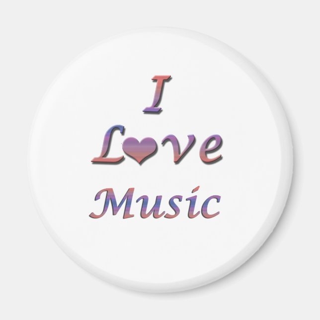 I Heart (Liebe) Music Magnet (Vorne)