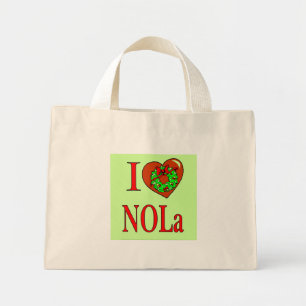 I Heart (Liebe) NOLA, Mini Stoffbeutel