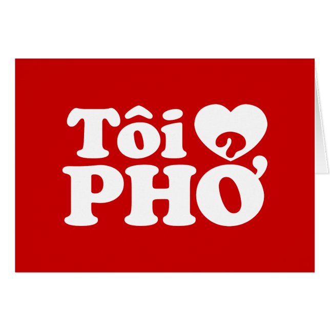 I Heart (Liebe Pho (Tôi PHỞ) vietnamesische Sprach (Vorderseite (Horizontal))