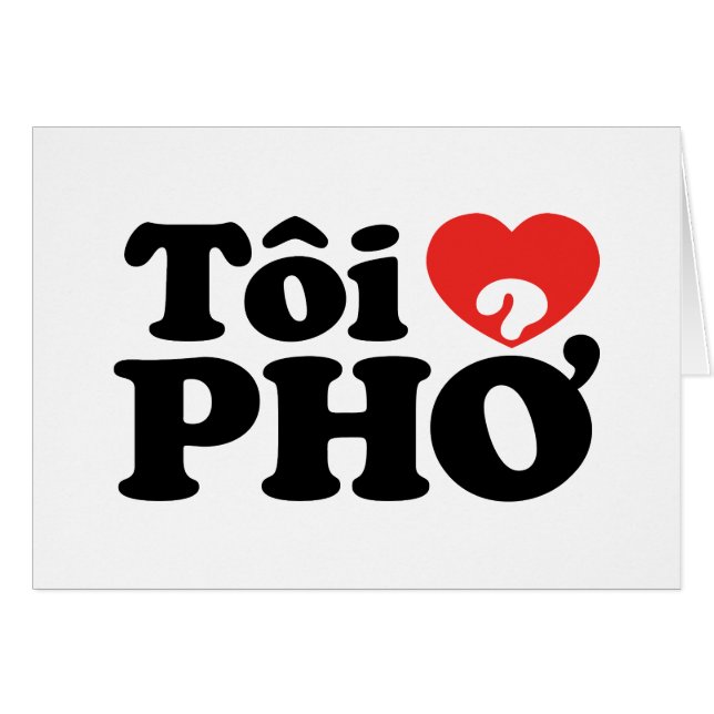 I Heart (Liebe Pho (Tôi PHỞ) vietnamesische Sprach (Vorderseite (Horizontal))