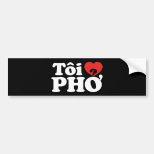 I Heart (Liebe Pho (Tôi PHỞ) vietnamesische Sprach Autoaufkleber