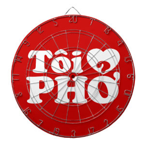 I Heart (Liebe Pho (Tôi PHỞ) vietnamesische Sprach Dartscheibe