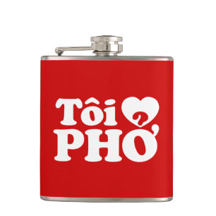 I Heart (Liebe Pho (Tôi PHỞ) vietnamesische Sprach Flachmann
