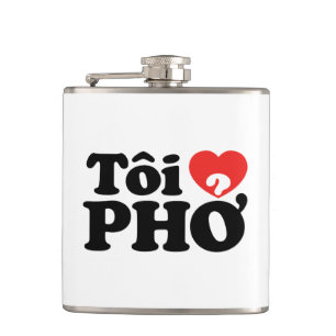 I Heart (Liebe Pho (Tôi PHỞ) vietnamesische Sprach Flachmann